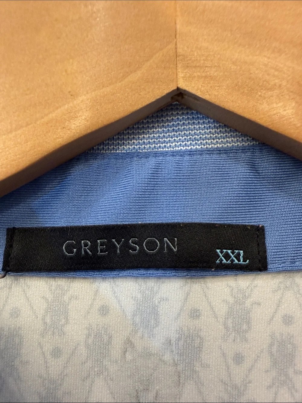 Greyson Blue & White Micro-Pattern Polo